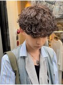 波巻きスパイラルパーマ波巻きパーマメンズマッシュウルフカット