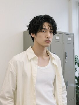 エイチ メンズ(H) メンズショート坊主波巻きパーマスパイラルパーマメンズ