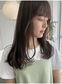 レイヤーカット/グレージュ/ベージュ/ブラウン/顔まわりカット