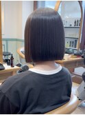 暗めカラー/ボブ/顔周り/前髪/レイヤー/髪質改善/縮毛矯正/柏柏