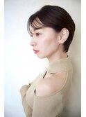 暗髪に似合う/くびれショートマッシュ/大人ショート/船橋