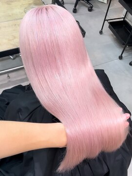 ベレーザ 渋谷(BELEZA) 16450ブリーチ＆ダブルカラー渋谷ホワイトピンクモーヴピンク