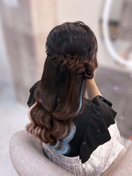 サイドお団子【クランソア】ヘアメ/ヘアセット