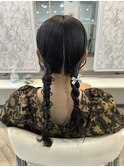 タイトめ編みおろしツイン