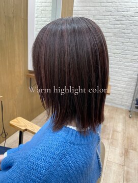 暖色系カラー/大人かわいいハイライト