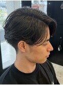 メンズセンターパートマッシュニュアンスパーマ