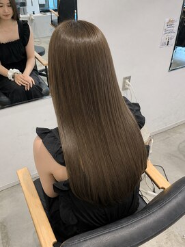 ビューバイネオリーブ 用賀店(Beau'r by neolive) ミディアムハッシュカットグレージュデザインカラー［用賀］