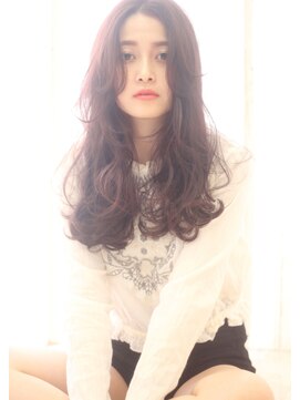 マリアバイアフロート(Maria by AFLOAT) センターパートロングヘアの韓国風小顔パーマ♪