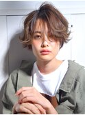 【aoba/高田馬場】ショート × ベージュ × カーキ