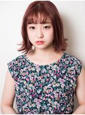 ピンクアッシュの外はねロブ