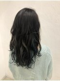 インナーカラー ×ターコイズブルー