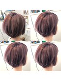ピンクアッシュショート