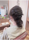 豊橋ビーシャイン★オリーブブラウン×ポニーテールアレンジ