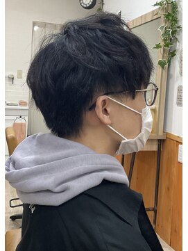 猫と三日月 定番マッシュスタイル