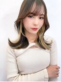 シースルー前髪/イヤリングカラー/韓国風ヘア/エギョモリ