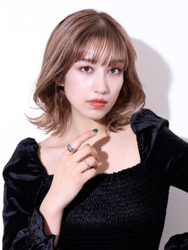 ヨファ ヘアー(YOFA hair) うる艶美髪ボブウルフミディココアベージュ1201