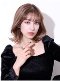 うる艶美髪ボブウルフミディココアベージュ1201