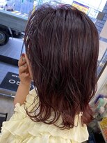 アストロ デザイン オブ ヘアー(ASTRO design of hair) 大人の軽やかレイヤーカシスピンクスタイル/レイヤーボブ/韓国