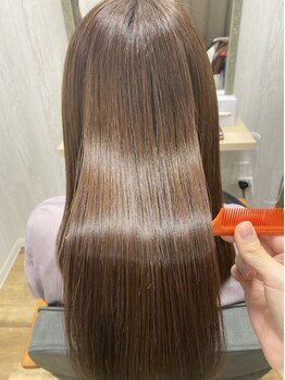 テーラヘアー 土浦店(TELA HAIR)の写真/【髪質改善×ケアプロ超音波TR】でなめらかな手触りの艶髪が叶う☆憧れのうるツヤ髪を手に入れて【土浦】