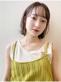 小顔ボブ外はねボブミニボブグレージュ20代30代　渋谷原宿神宮前