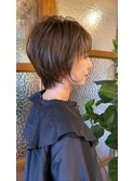 秋ショート×ミルクティーベージュ【三宮完全個室美容院】
