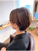 大人可愛い耳かけ丸みショート 明石魚住 HAIR&SPA dolce