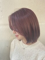 ボアップ 新居浜店(boappu)&nbsp;#ピンクブラウンカラー#ブラウンカラー#ボブヘアカラー