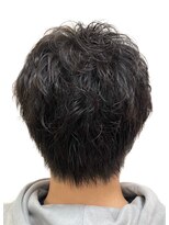 黄ぐまくん美容室 メンズ ランダム パーマ