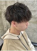 メンズパーマ波巻きスパイラルパーマツイストスパイラルパーマ