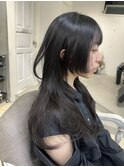 ○ロングウルフレイヤーカット　クラゲウルフカット　中性ウルフ