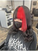 デザインバングカラー★レッド