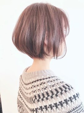 セイドット リー(Say. Ree) Say.ショートレイヤーボブミルクティーベージュひし形ボブ表参道