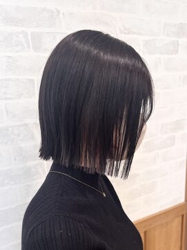 美容室ジャスミン 肩上切りっぱなしボブ【hotaru】　20代/30代/40代髪質改善