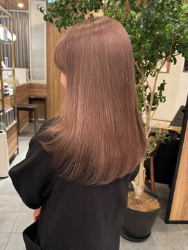 ビュートリアム ギンザ(BEAUTRIUM) レイヤカット*顔周り*顔周りレイヤー*ピンクベージュ