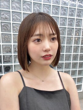 ロンドアベニール 北千住(Lond avenir) イメチェン外ハネボブ美髪ワイドバングミディアムレイヤーカット