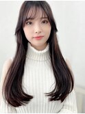 ダークカラー内巻きロング