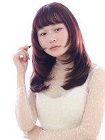 シロフイケブクロ(shirof ikebukuro) レッドブラウン/ロングレイヤー/ワンカール20代30代40代