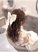 ハーフアップ【クランソア】ヘアメ/ヘアセット