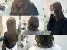 【ブリーチ要らずの透明感カラー】Lienオリジナル技術と薬剤で色々なグレージュ系カラーに。