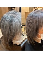 シンミシエル 京都北野白梅町(shinmiciel) ナチュラルレイヤー前髪ありイメチェン30代40代50代60代髪型