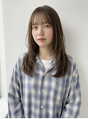 グレージュハッシュカットロングレイヤーカット20代30代40代