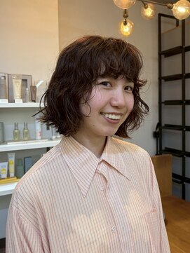オルセン(OLSEN) ボブ/ パーマ/ブラウン/ボブパーマ/くせ毛風パーマ