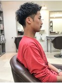 ★un le pont西梅田★かき上げソフトツーブロックアップバング