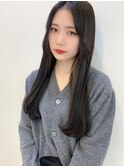 【山田】韓国風ロングストレート大きめカールオルチャンヘア
