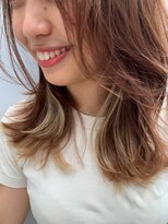 クイーン バイ ノイズ 西院(QUEEN by noism)&nbsp;インナーカラー イルミナカラー マロンベージュ レイヤーカット