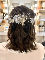ヘアメイク エンカレッジ(HAIR MAKE encourage)&nbsp;結婚式2次会やパーティーに。ハーフアップstyle