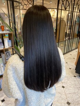 ロンド シャルム 吉祥寺(Lond charme) アッシュブラック/地毛風縮毛矯正