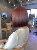 大人ボブ/ミニボブ/前下がりボブ/チェリーピンク/髪質改善/登戸