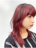 【ブリーチ】【レッド系カラー】【ケアブリーチ】【中野】