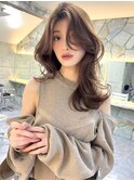 韓国ヘアーハッシュカットレイヤーカットグレージュブリーチ無し